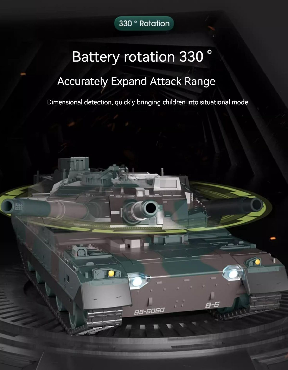 Tanque, Tanque RC, Tanque de Control Remoto, 12 canales, Verde Ejército.