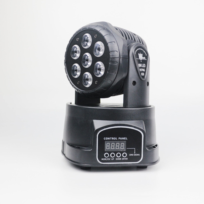 Luz LED de escenario con cabezal móvil, luz PAR cuatro en uno a todo color