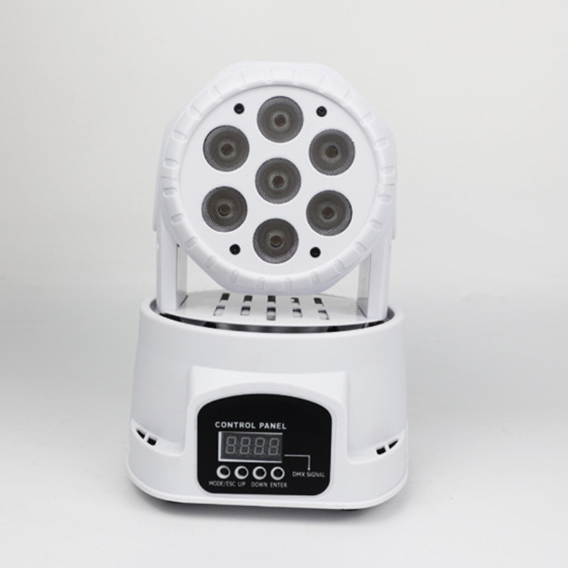 Luz LED de escenario con cabezal móvil, luz PAR cuatro en uno a todo color