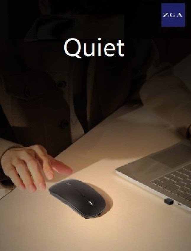 Ratón, negro. Inalámbrico.