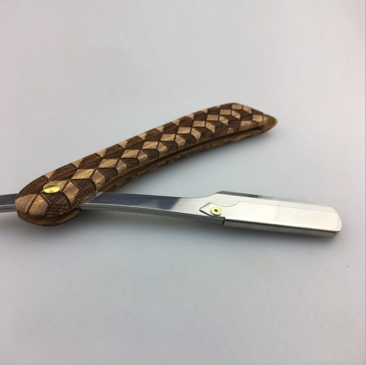 Navaja de palisandro, portacuchillas de doble cara, navaja