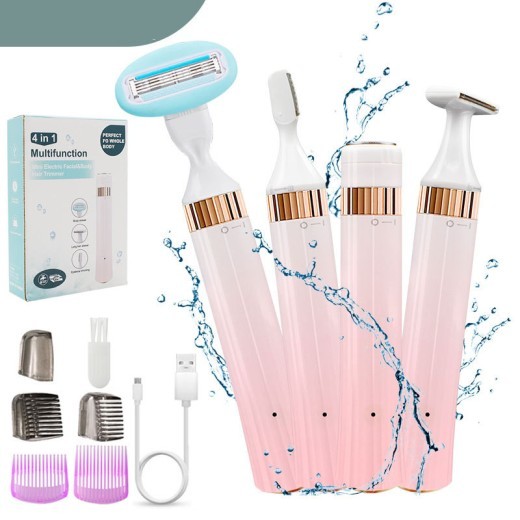 Instrumento de afeitado Cuatro en Uno Lápiz labial multifuncional Navaja de afeitar Gel de ducha