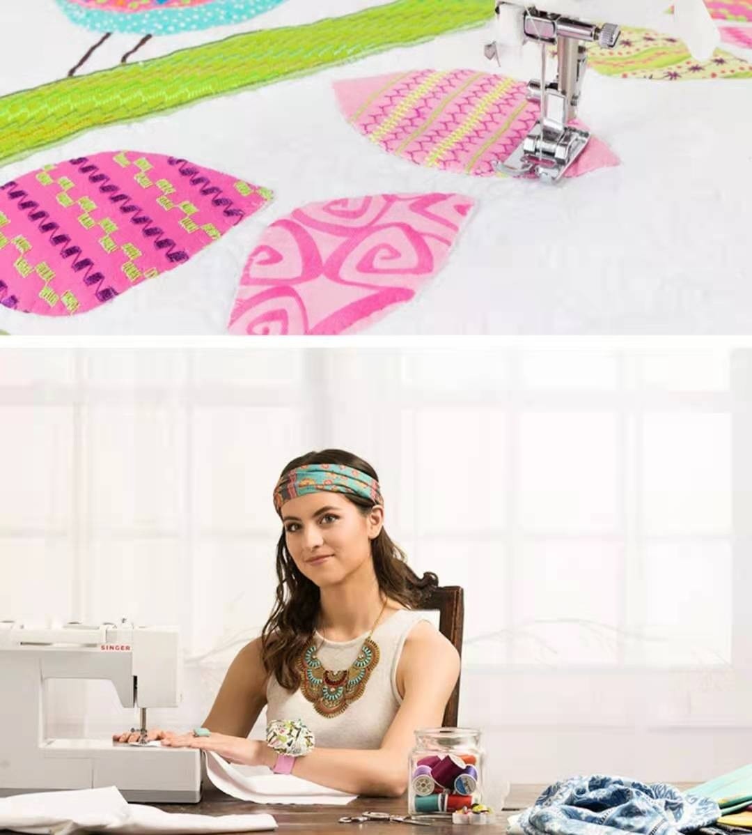 Máquina de coser automática multifunción de pedal para el hogar, de escritorio, con overlock