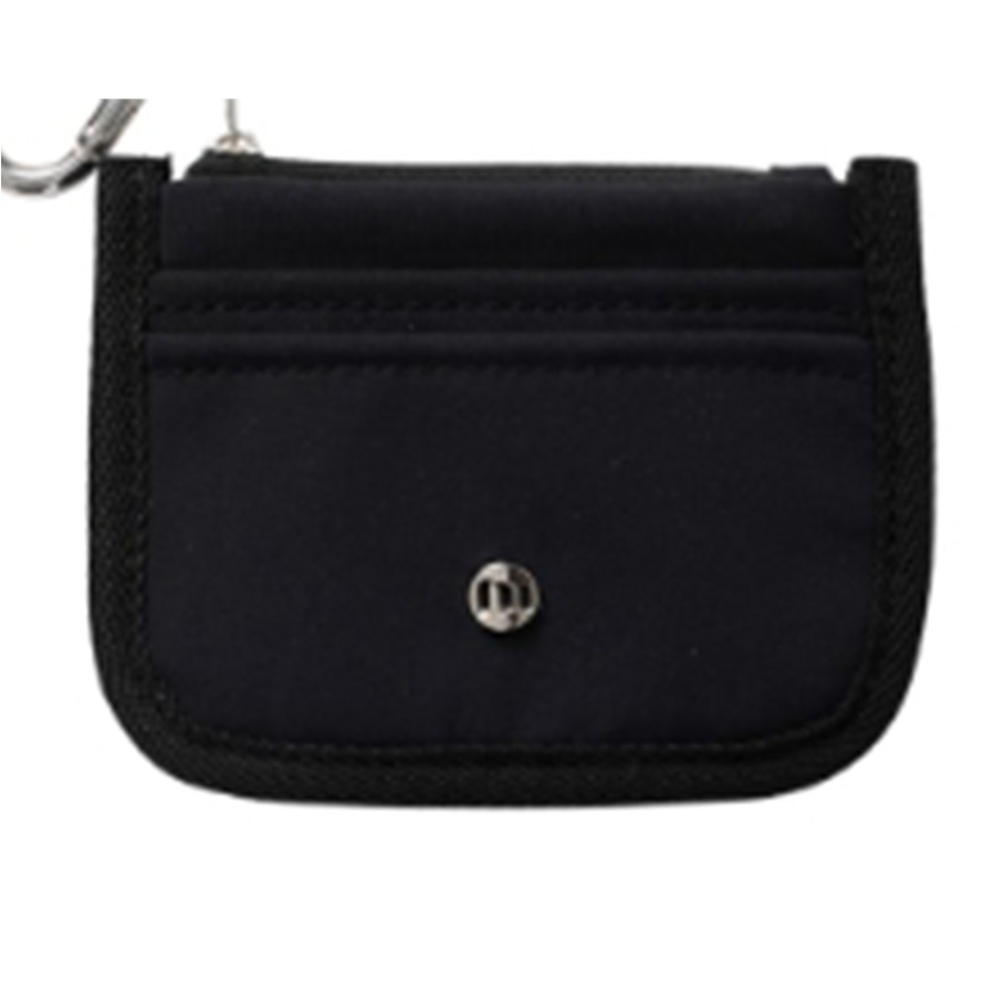 Bolsa para tarjetas - Conjunto de dos bolsas para tarjetas con pulsera, color negro
