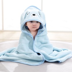 Toallas de baño para bebé con dibujos de animales, manta suave con capucha para recién nacidos, bata de baño para niños pequeños