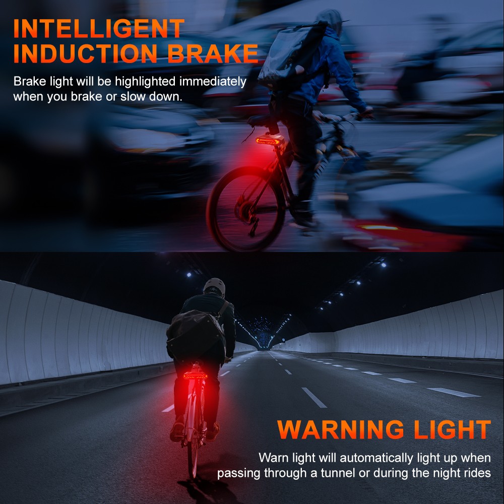 Luz delantera para bicicleta Rockbye con bocina, alarma y control remoto
