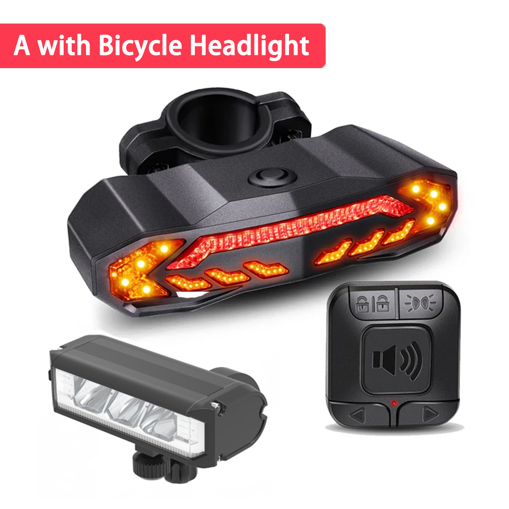 Luz delantera para bicicleta Rockbye con bocina, alarma y control remoto