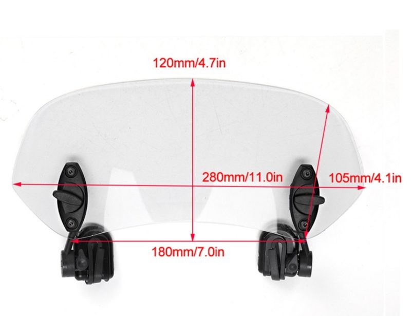 Parabrisas ajustable con clip para motocicleta
