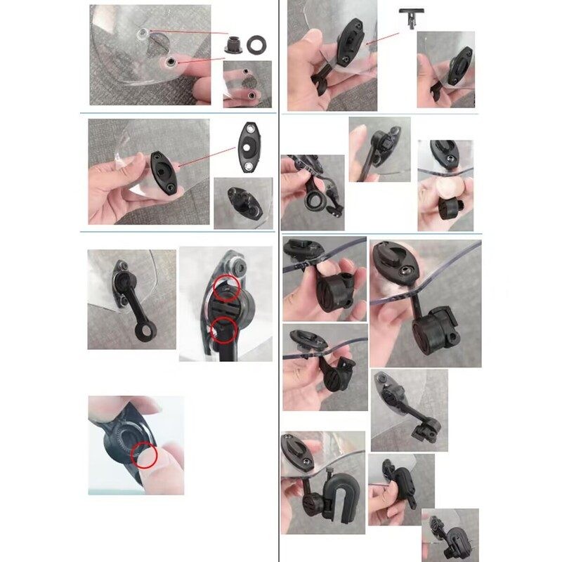 Parabrisas ajustable con clip para motocicleta