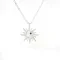 Collar con colgante de flor de sol retro de viento frío de moda en plata