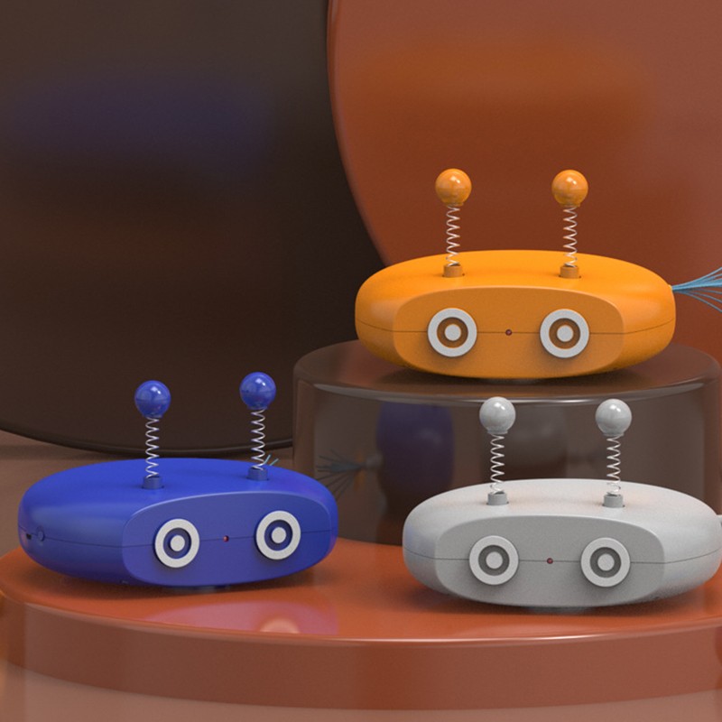 Juguete láser eléctrico para gatos, robot con carga USB, con plumas, recargable, inteligente y divertido