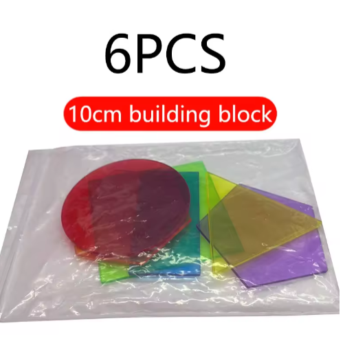 Rompecabezas geométrico translúcido Montessori para niños, juguetes de bloques de arcoíris, juego de pensamiento DIY, educación sensorial, juguetes de mesa de luz de aprendizaje