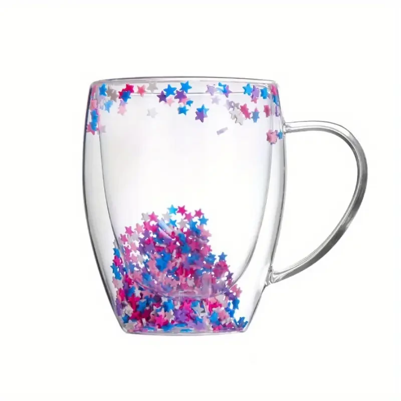 Taza de café de vidrio de doble pared Blooming Beauty
