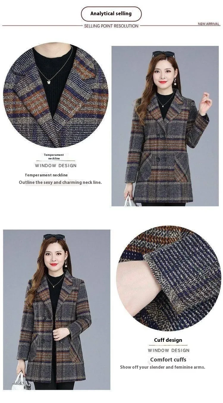 Abrigo elegante de longitud media para mujer