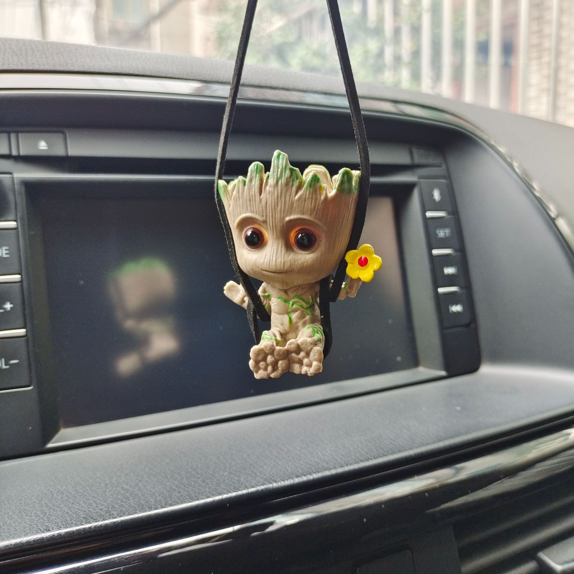 Figura de acción de Deadpool 2, figura de acción de Marvel X-Men con postura de columpio, amuleto para coche