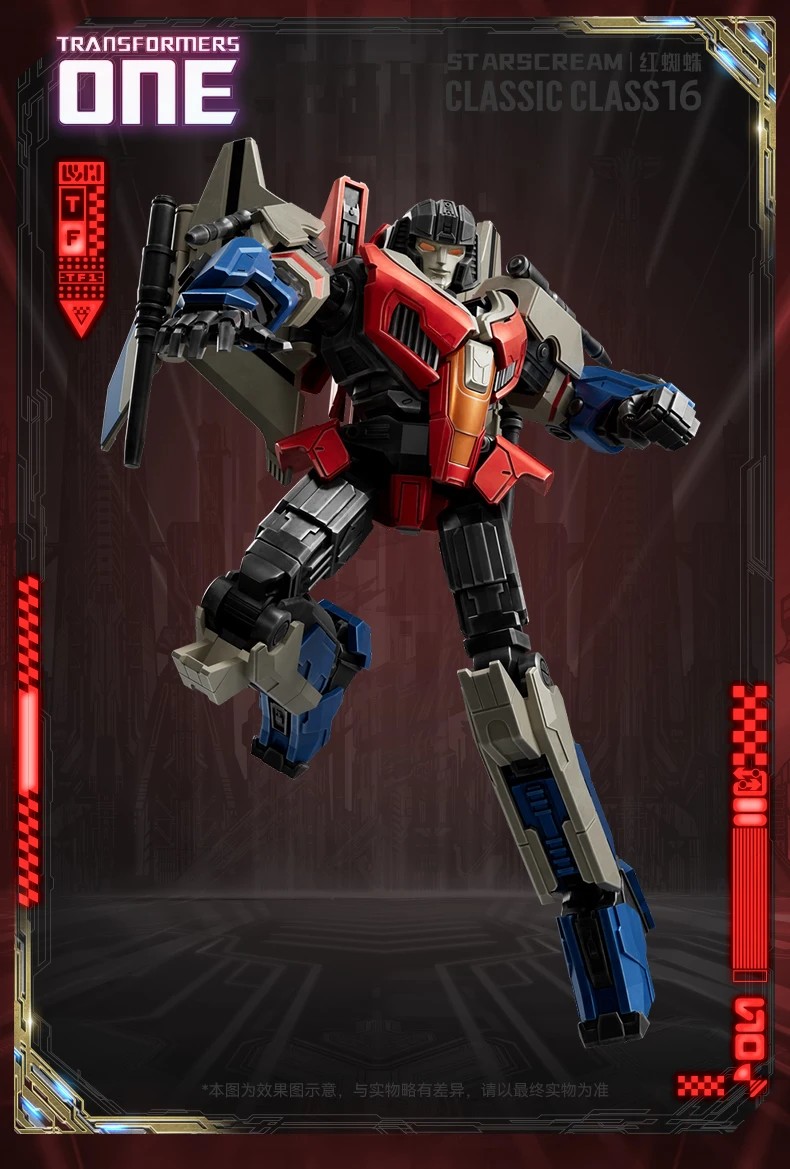Figura de acción de Blokees Transformers Starscream de 12,6 cm, modelo ensamblado de la película One