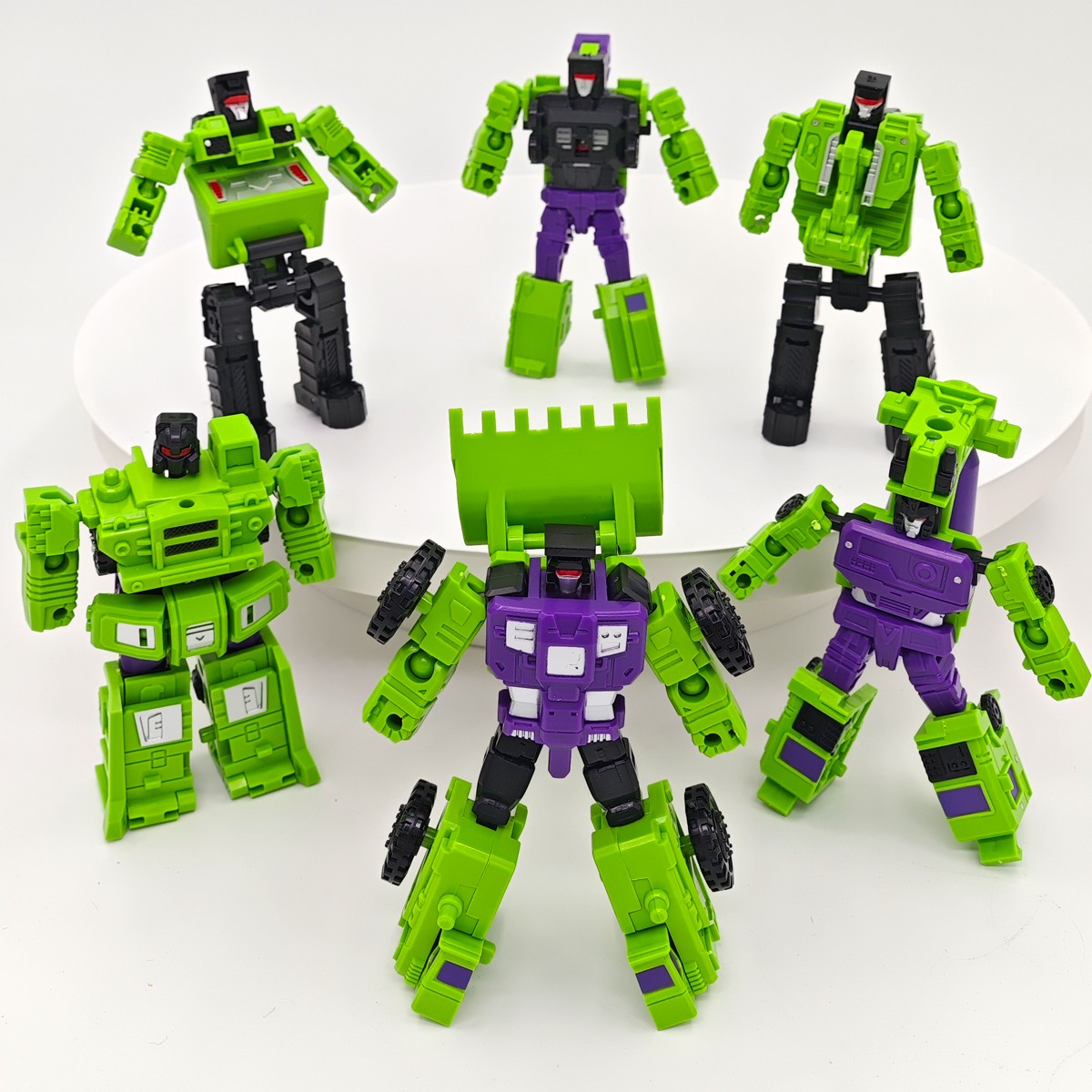 Figura de acción transformable 6 en 1 modelo MINI Devastator 21CM