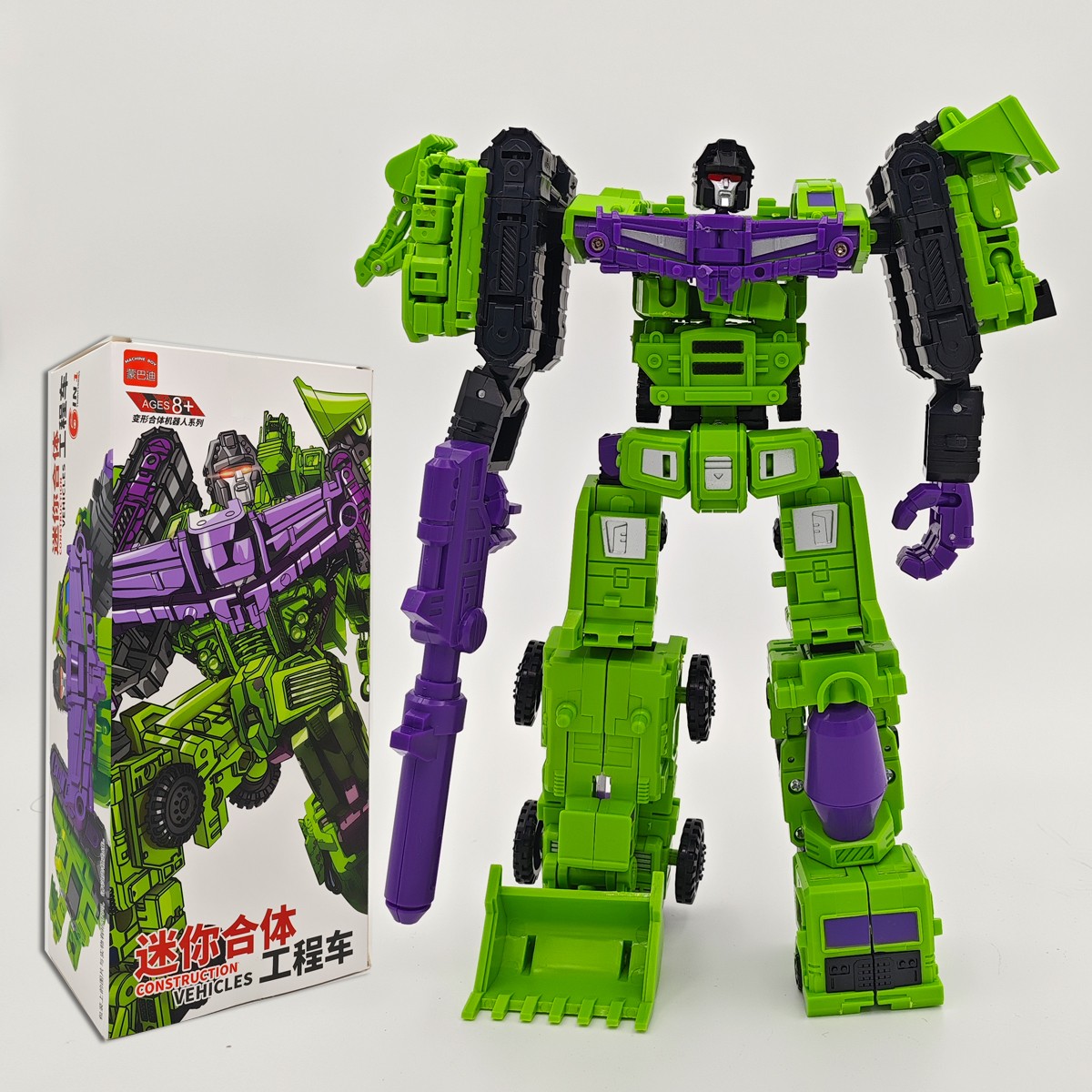 Figura de acción transformable 6 en 1 modelo MINI Devastator 21CM