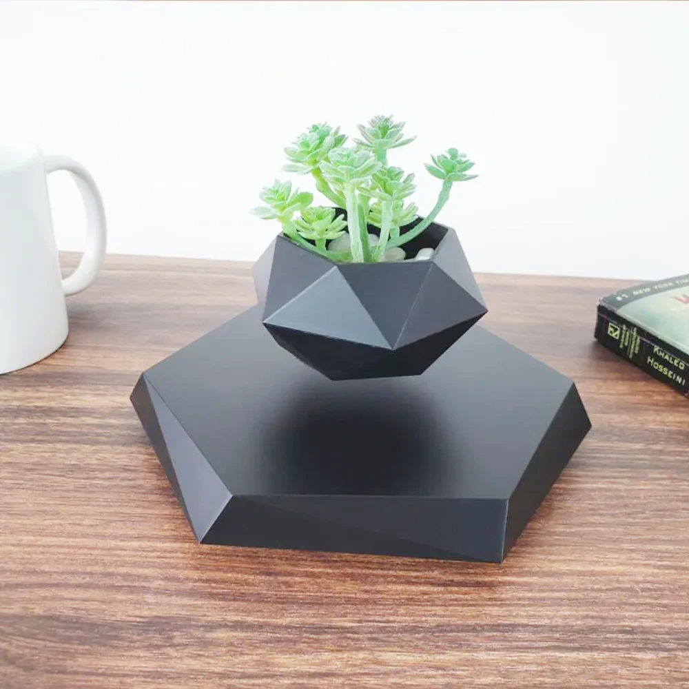 Maceta flotante magnética levitante para bonsái, planta de aire, maceta para decoración de escritorio de oficina en casa, regalo creativo