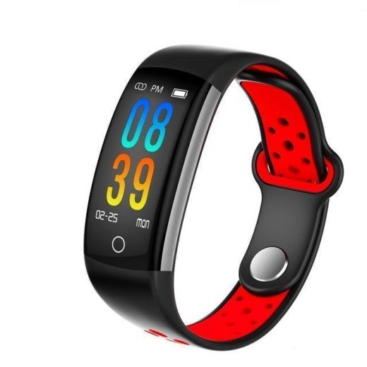Pulsera inteligente Q6 con pantalla LCD de 0,96", monitor de ritmo cardíaco y actividad física, IP68, resistente al agua, presión arterial, oxígeno en sangre y calorías.