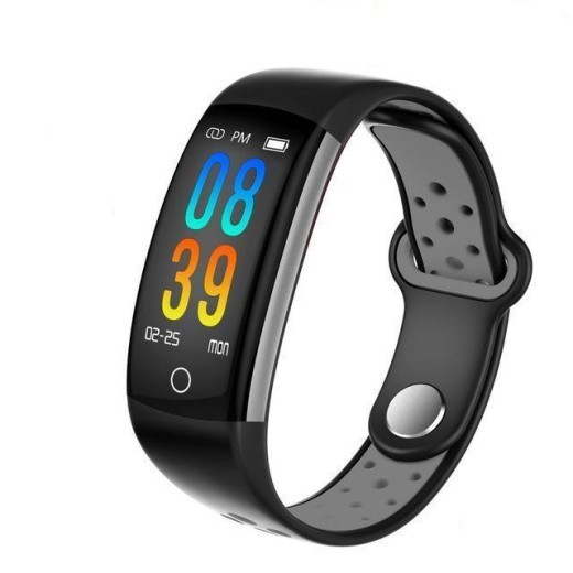 Pulsera inteligente Q6 con pantalla LCD de 0,96", monitor de ritmo cardíaco y actividad física, IP68, resistente al agua, presión arterial, oxígeno en sangre y calorías.