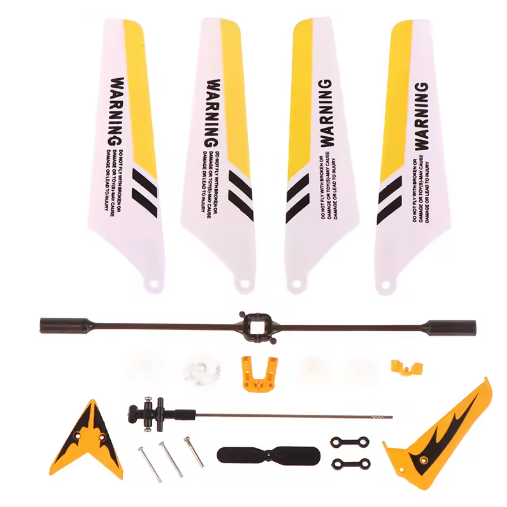 1 juego de piezas de repuesto para helicóptero RC S107G, cola completa, accesorios principales, decoraciones, barra de equilibrio