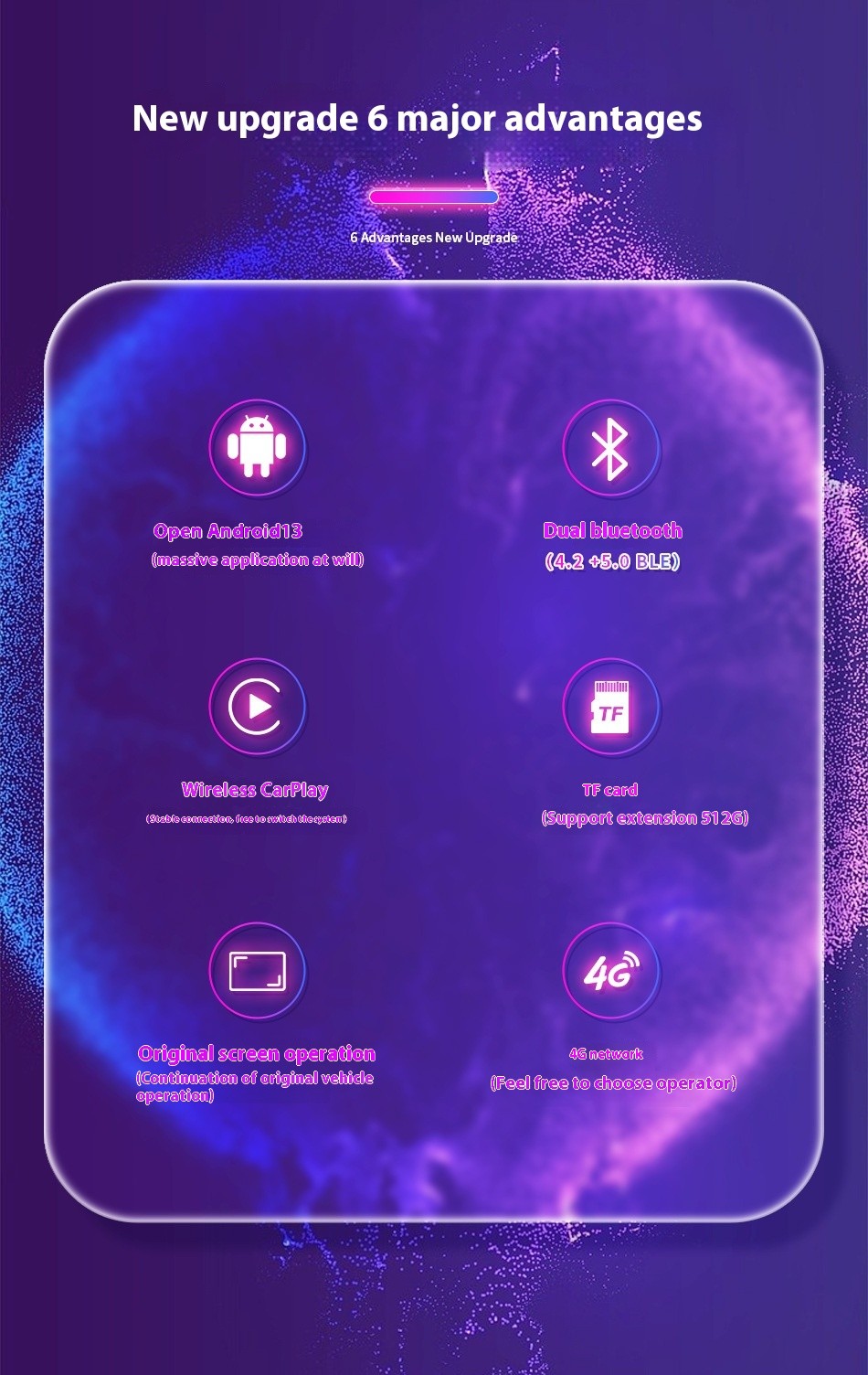 Caja de red inteligente para coche Carplay, original, con conexión inalámbrica a Qualcomm