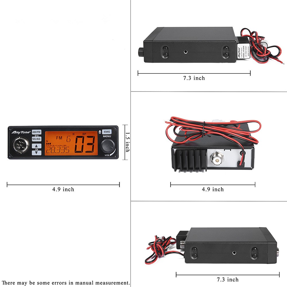 Radio CB VOX Anytone AT-500M AMFM de 27 MHz para camión