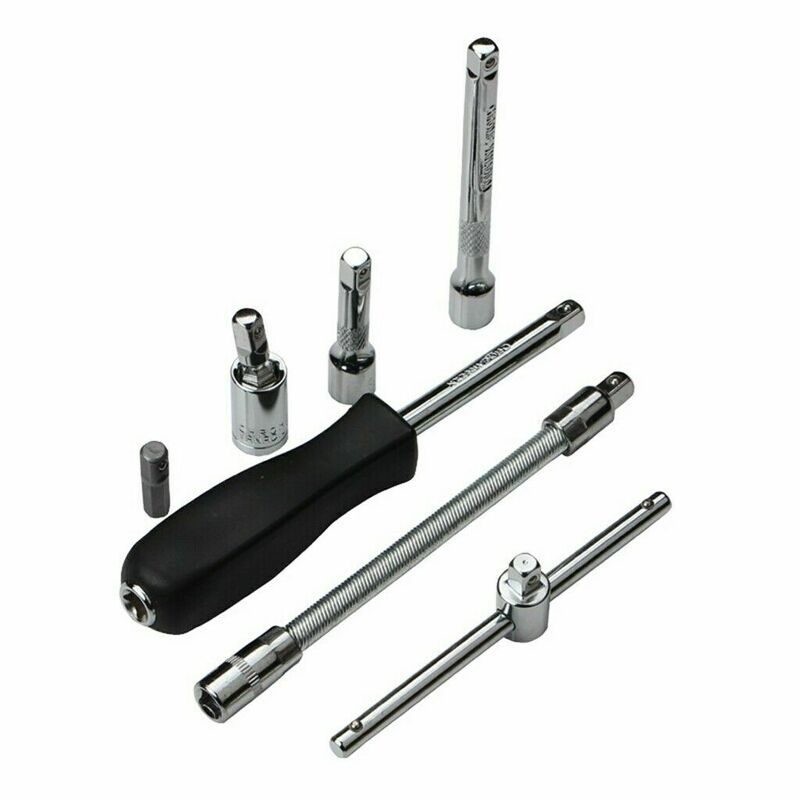 Juego de llaves de tubo métricas de trinquete de 46 piezas