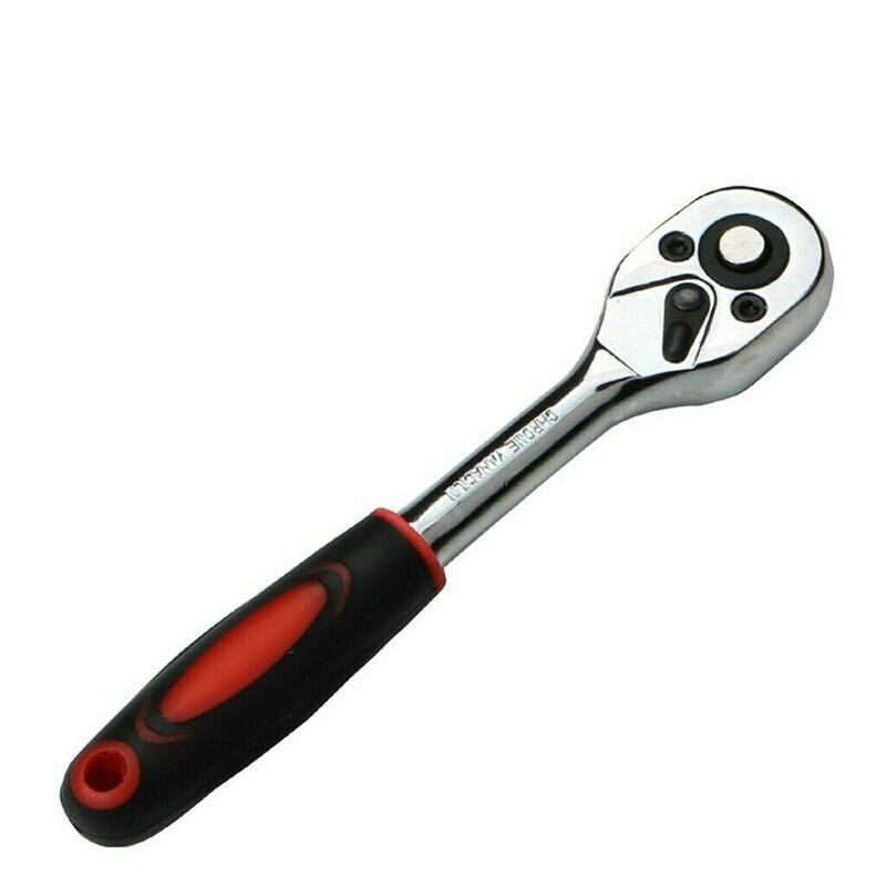 Juego de llaves de tubo métricas de trinquete de 46 piezas