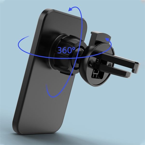 Cargador inalámbrico para coche Magsafe para iPhone 12, 13 y 14. Negro