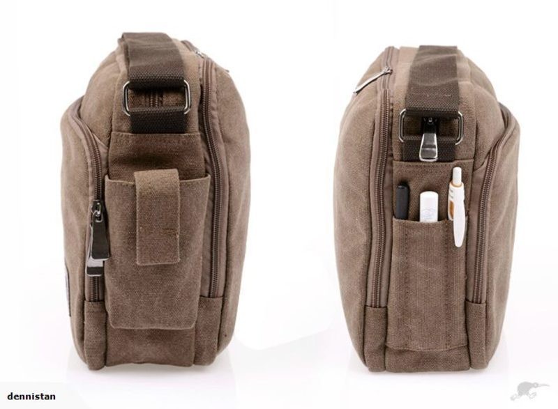 Bolso de hombro multifunción para hombre - Marrón