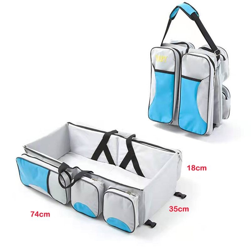 Bolsa de pañales 3 en 1 AZUL