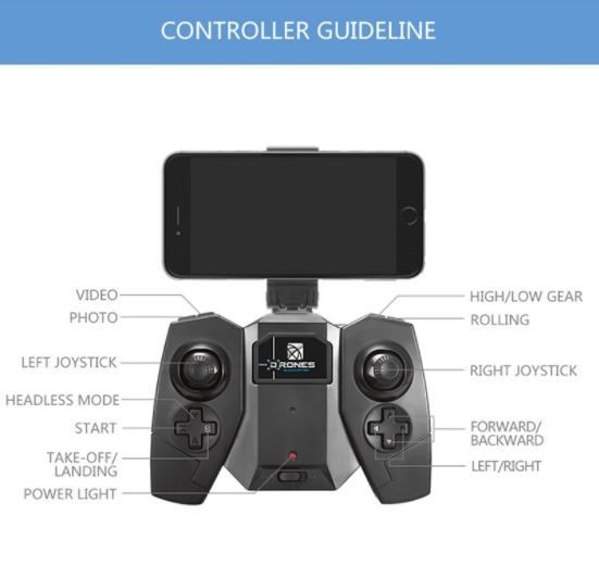 Dron, Mini Drone SMAO M7S con cámara, FPV, distancia remota de 100 m