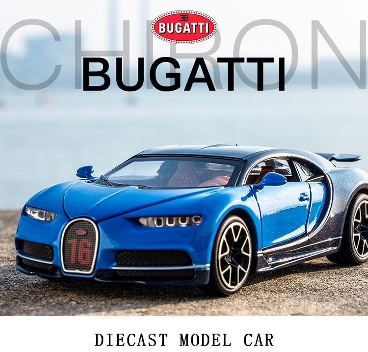 Coche de fundición a presión, modelo BUGATTI, 1:32.