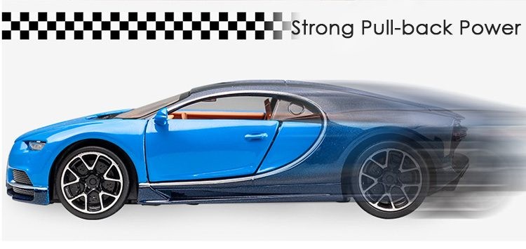 Coche de fundición a presión, modelo BUGATTI, 1:32.