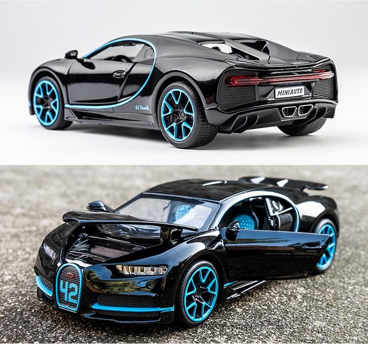 Coche de fundición a presión, modelo BUGATTI, 1:32.