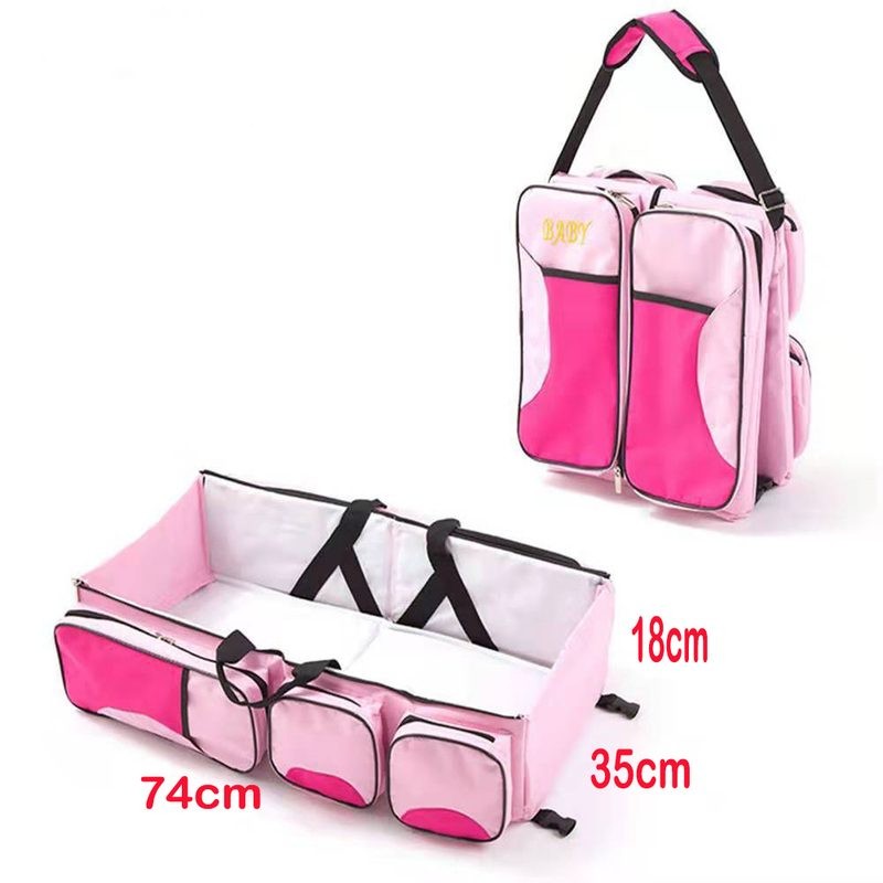 Bolsa de pañales 3 en 1 ROSA