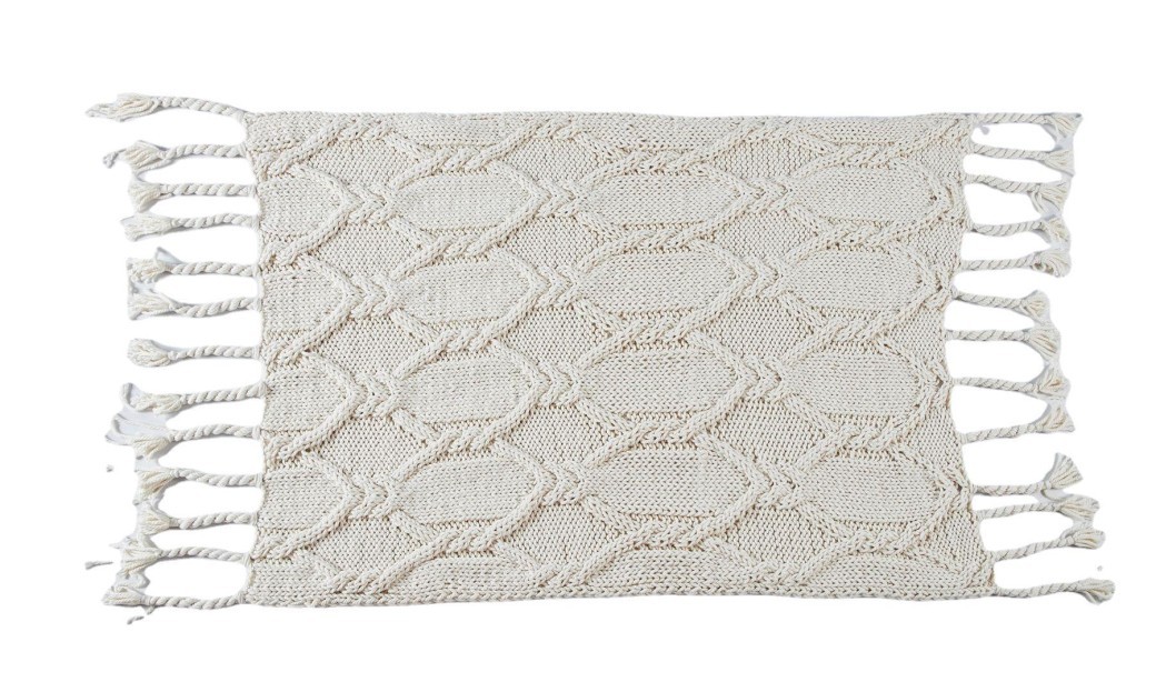 Manta suave informal de moda tejida a mano con aguja de tejer