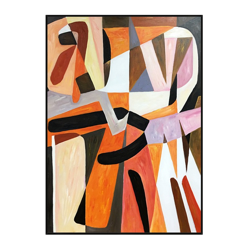Pintura al óleo pintada a mano abstracta decorativa para pasillo