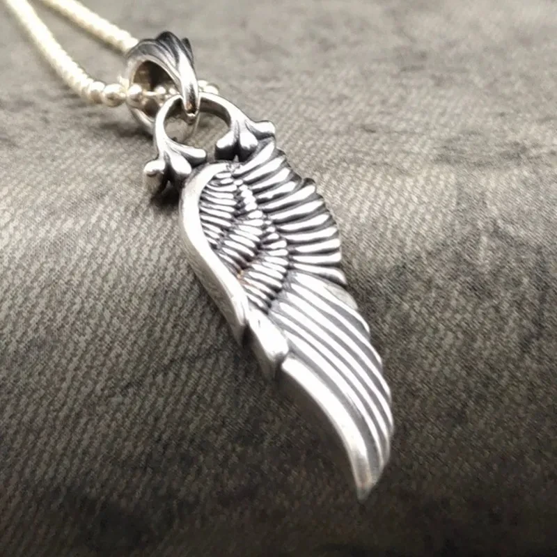 Colgante de ala de plumas de moda vintage