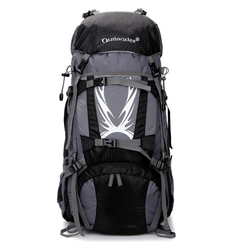 Mochila para senderismo de 60 l, color gris