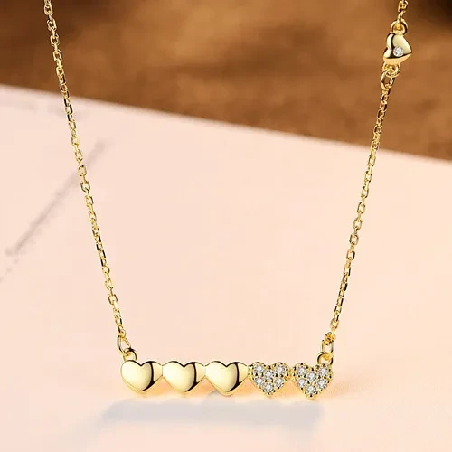 Colgante de clavícula con forma de corazón de melocotón