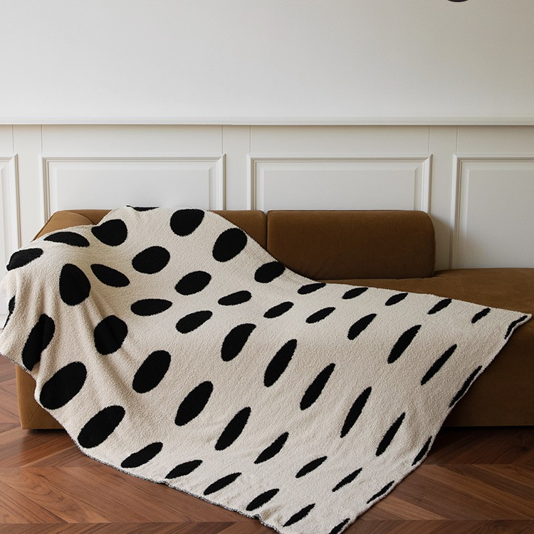 Manta de doble cara para tejer en otoño e invierno.