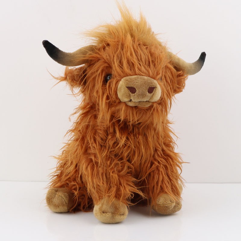 Vaca de las Tierras Altas de Escocia, animal de peluche