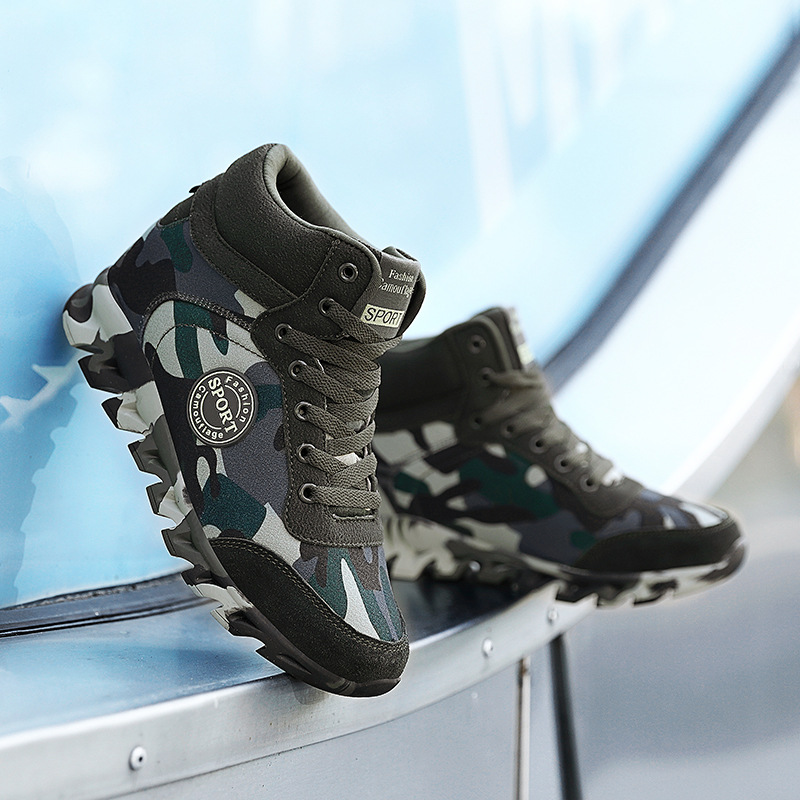 Zapatillas deportivas informales con diseño de camuflaje para mujer