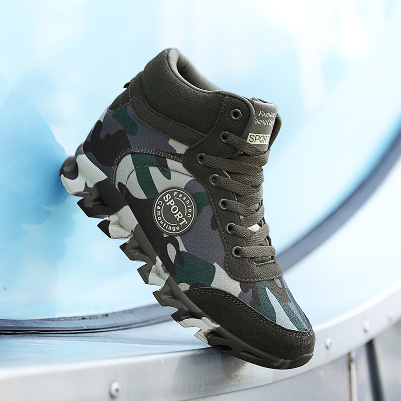 Zapatillas deportivas informales con diseño de camuflaje para mujer