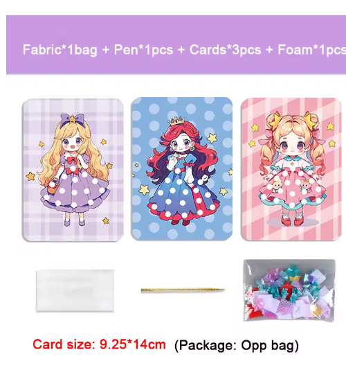 Juguetes de tela para niñas, juegos de vestir, princesas, rompecabezas creativos, tableros para perforar, kits de manualidades para niños hechos a mano.