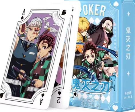 Juego de cartas de póker Hokage Shinobi, juegos de mesa para niños, juguetes para niños, juego de cartas de baraja Demon Slayer Jujutsu Kaisen Conan