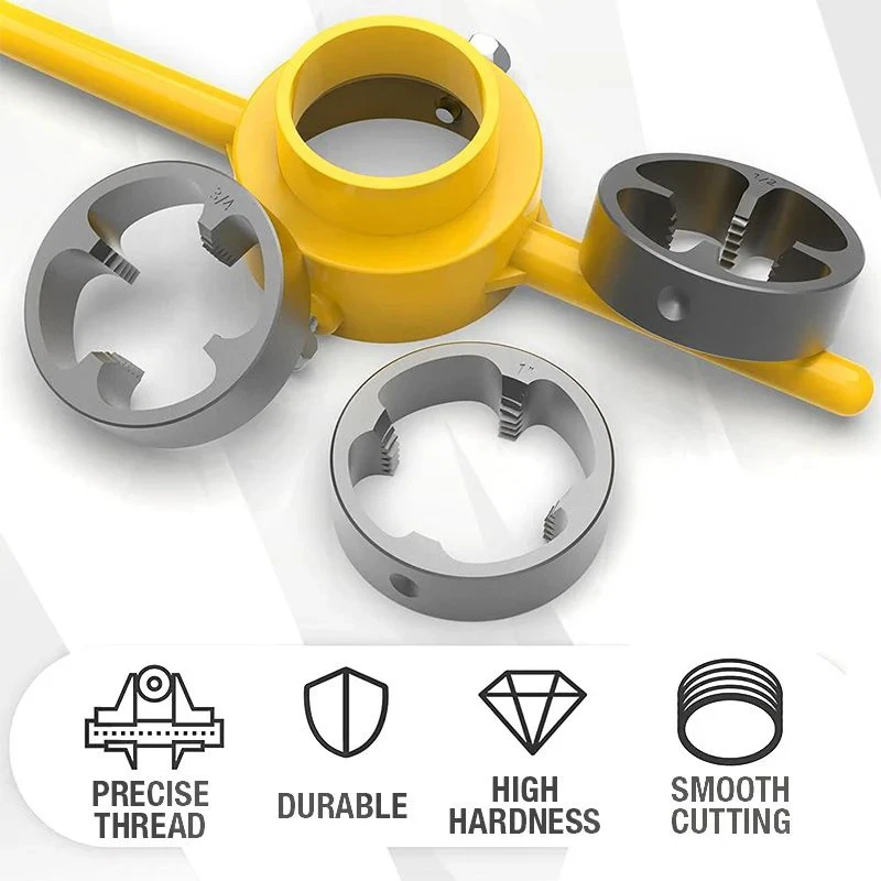 Kit de 6 matrices de rosca para tubos de plástico